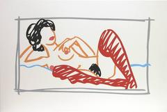 Fast Sketch Red Stockinged Nude 6
