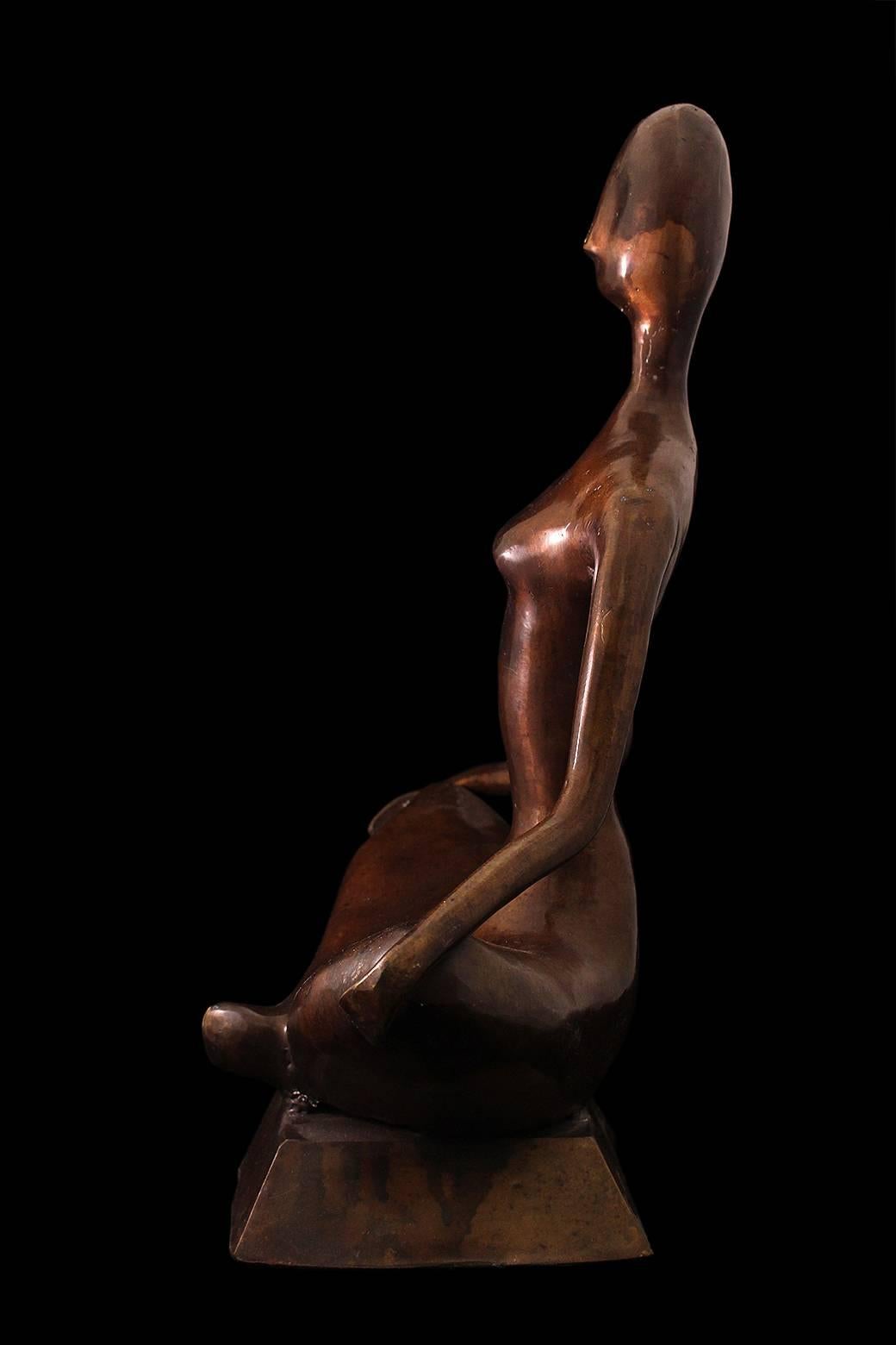 Seated Yoga Statue - Sculpture by Unknown