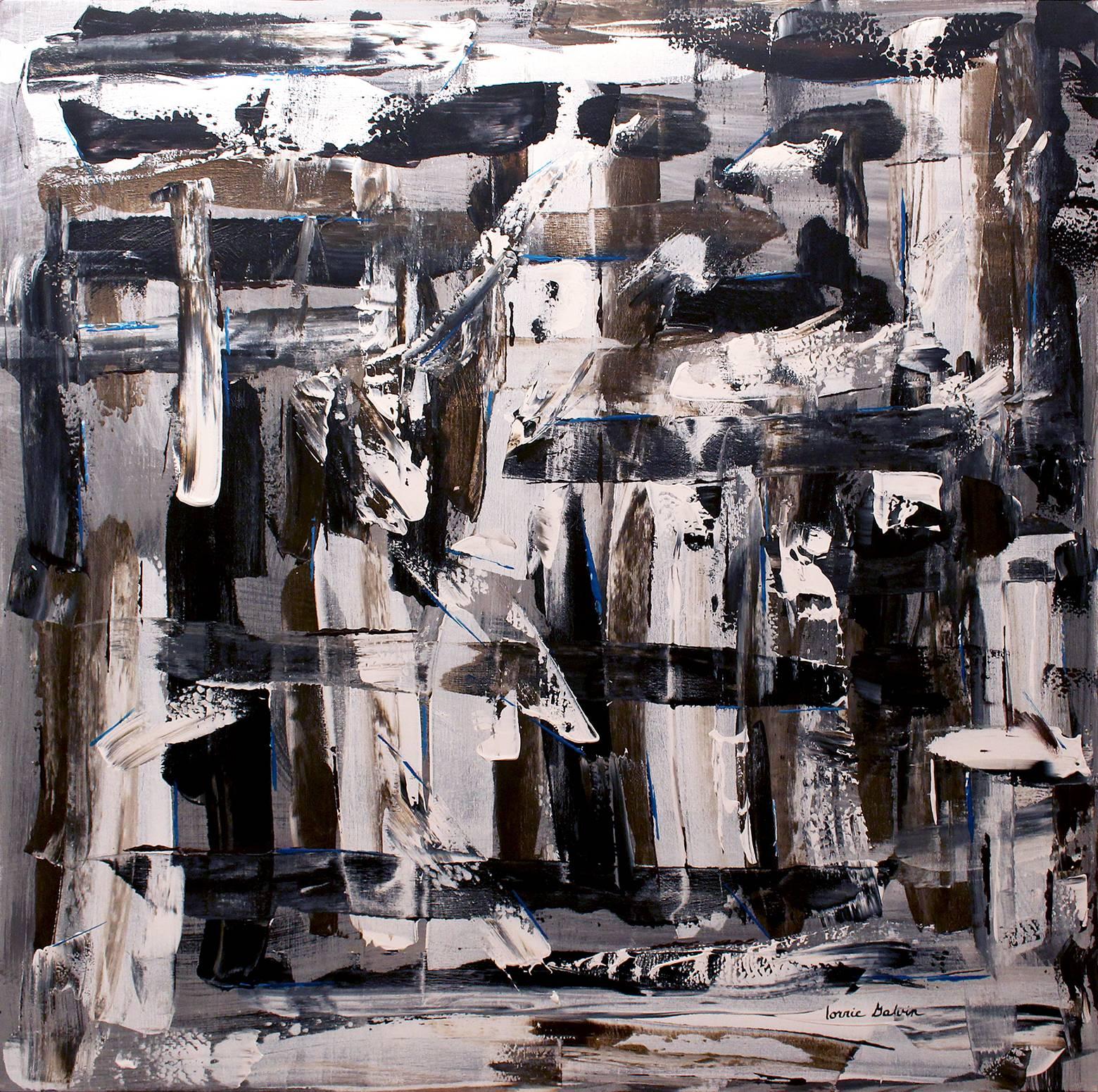 Lorrie Galvin Abstract Painting - My Old Barn