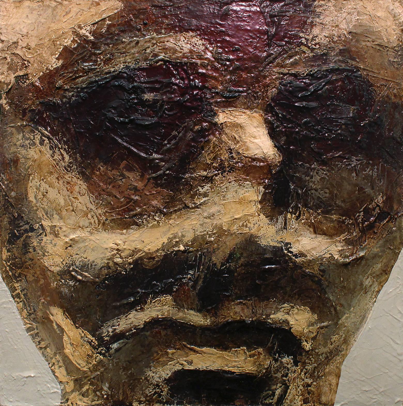 Brad Miller Portrait Painting - #195 "Clay Face"