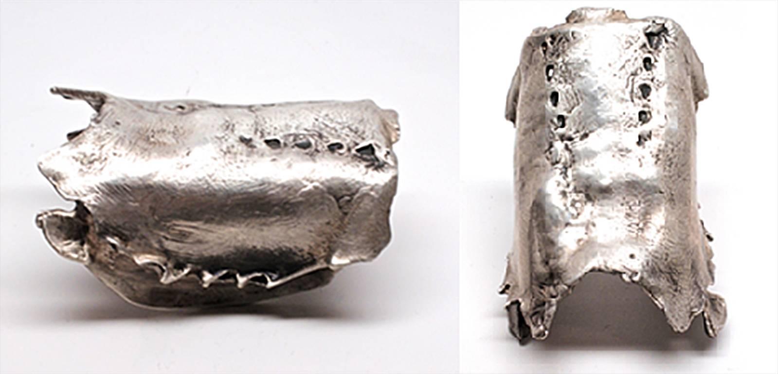 Sappho Cuff in Silver - Art by Lorae Russo