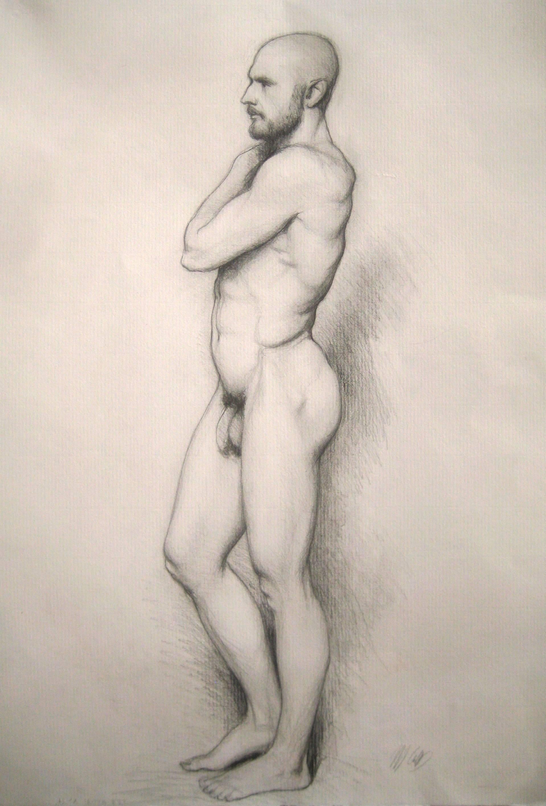 Matthew Collins Nude - Study of Adriano in Profile