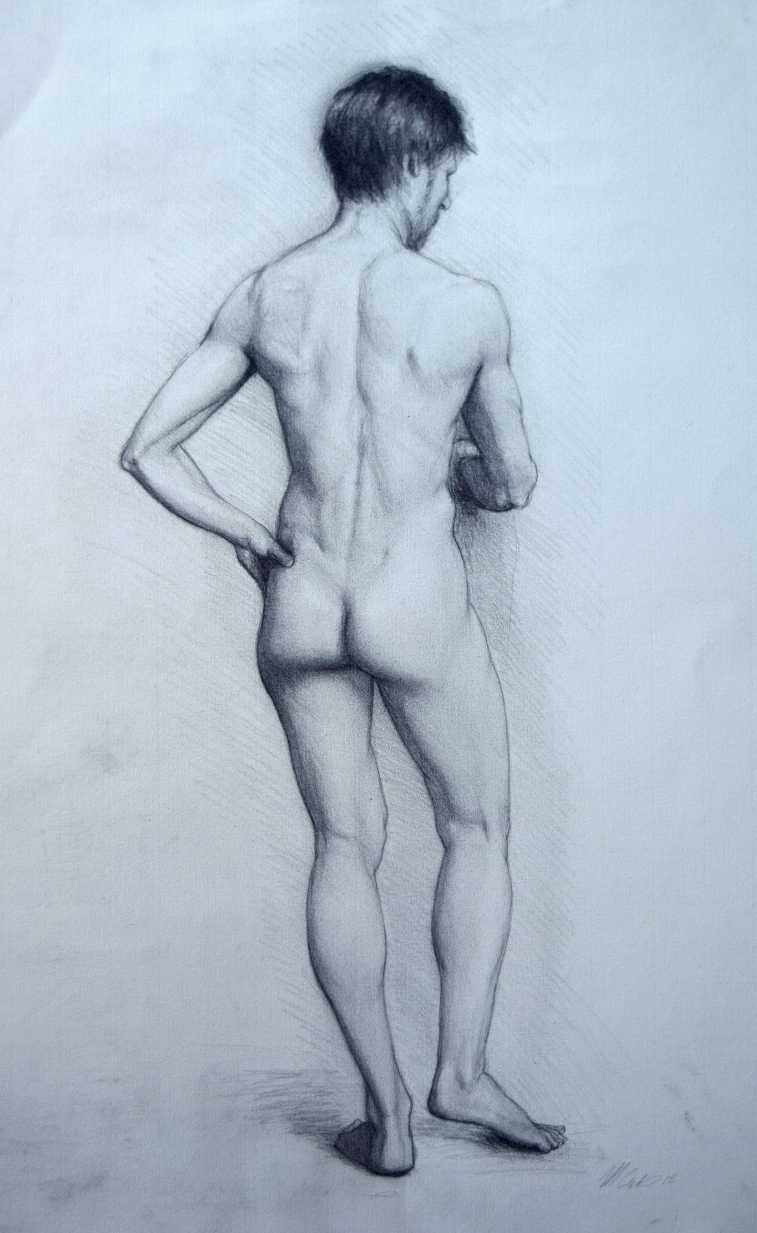 Matthew Collins Nude - Figure study of Paolo
