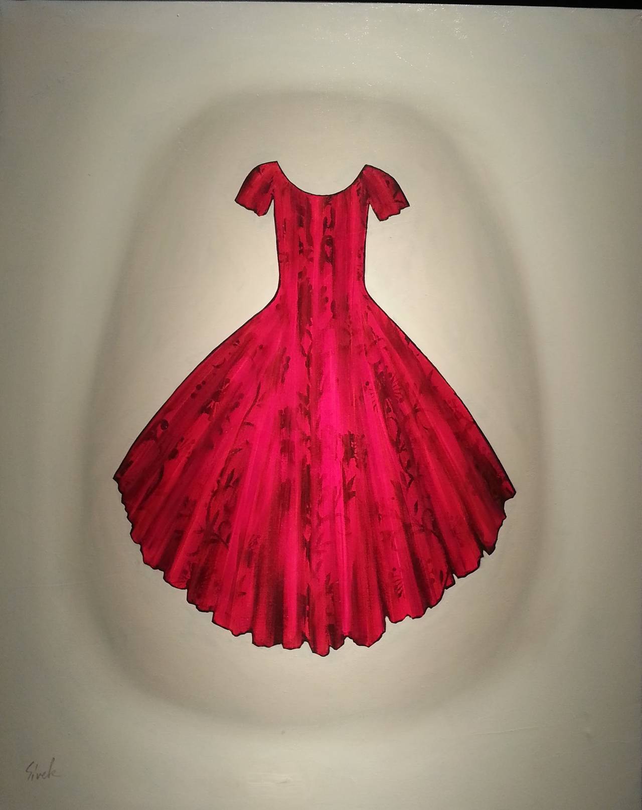 Marketa Sivek Figurative Painting - Red Dress