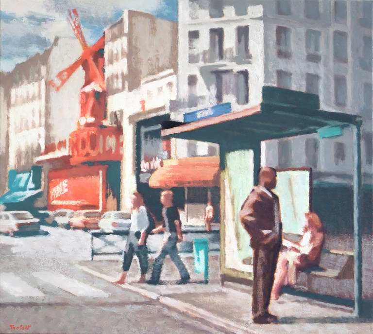 Lionel Tréboit Landscape Painting - Le Moulin Rouge