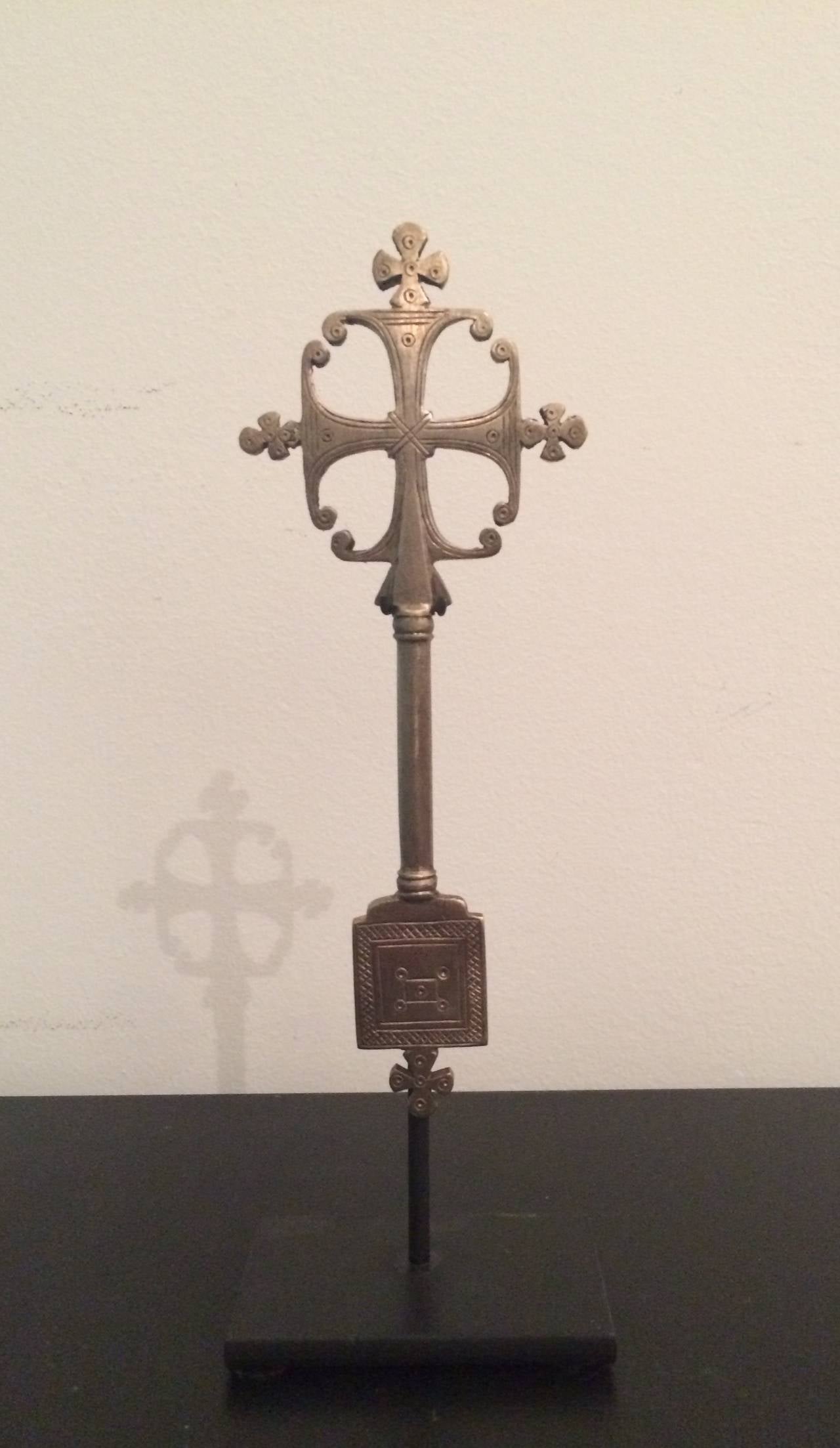 Ethiopian Coptic Cross - Sculpture by Unknown