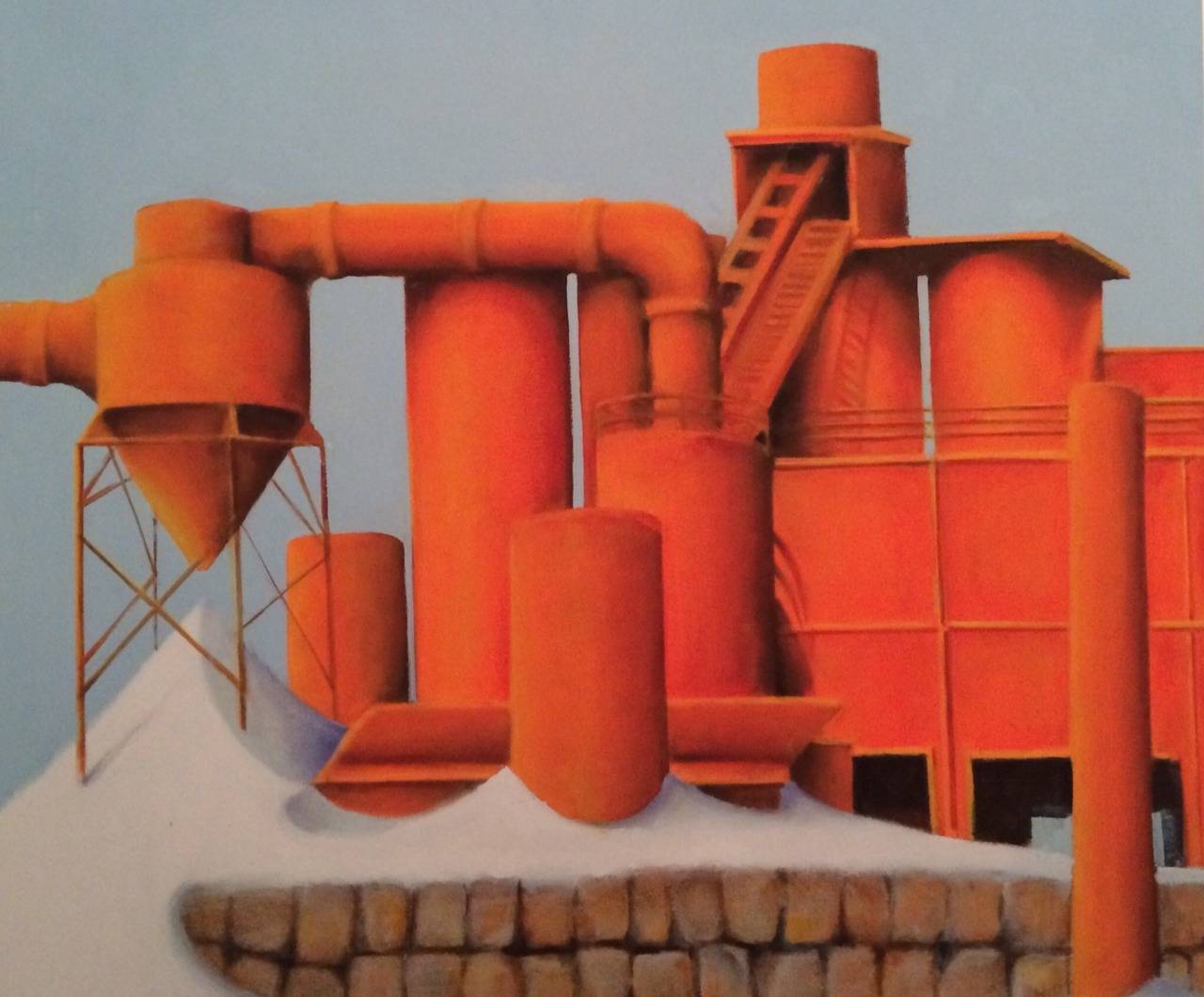 Cement Plant - Print by Roger Bole