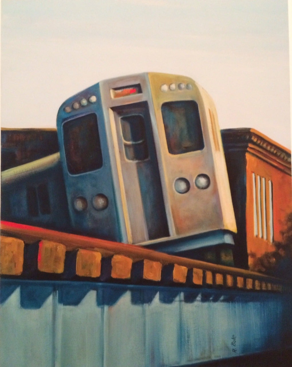 Turning Train - Print by Roger Bole