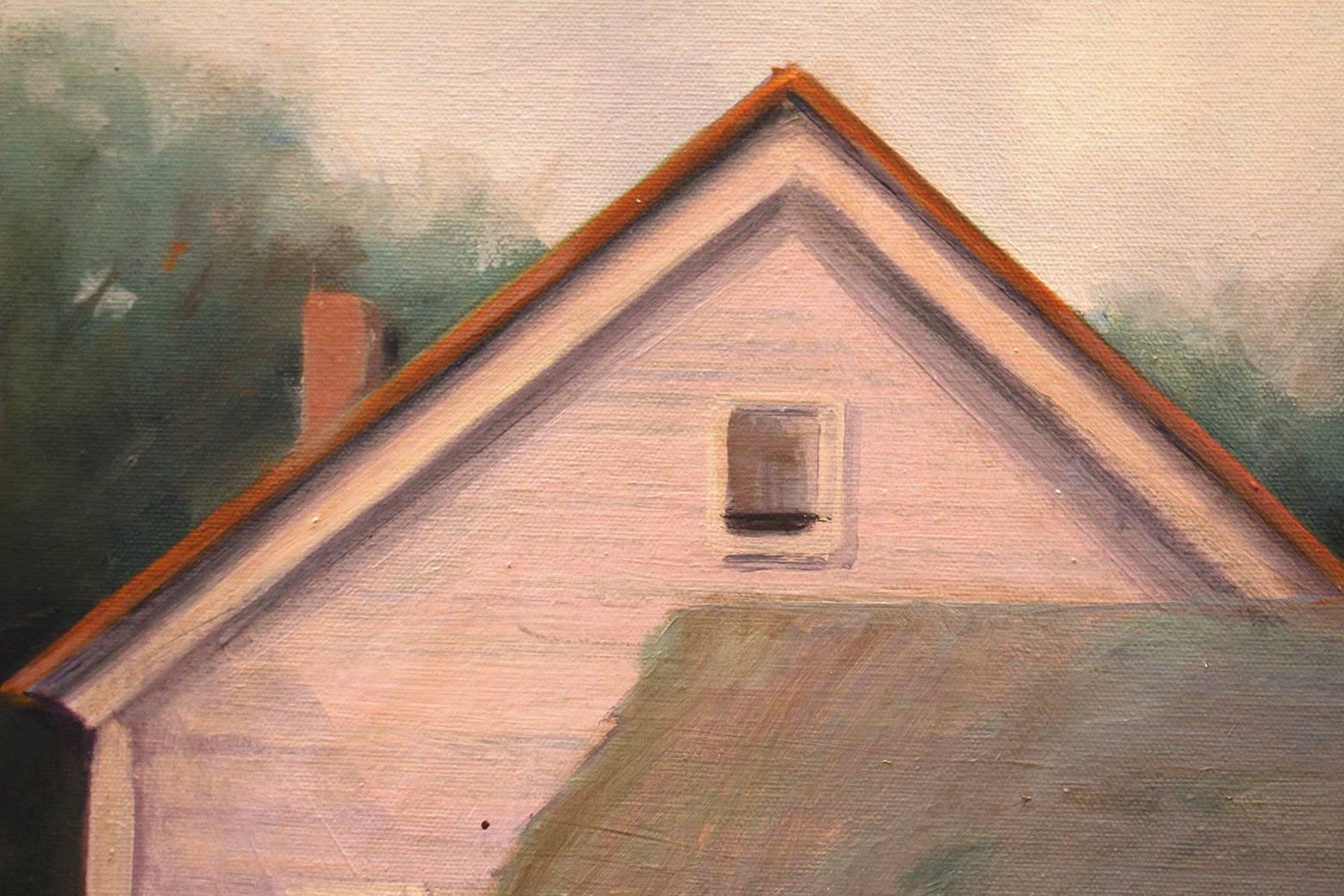 Roof Tops - Painting by Roger Bole