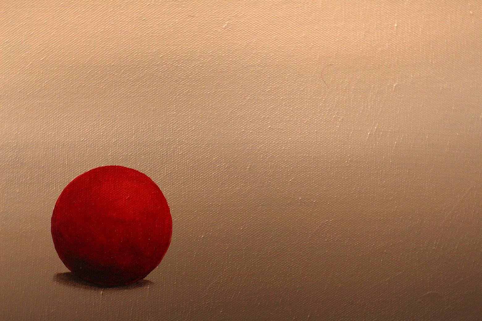 Stillness/Red - Brown Still-Life Painting by Marketa Sivek