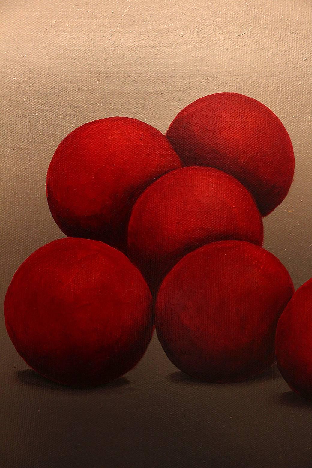 Stillness/Red - Painting by Marketa Sivek