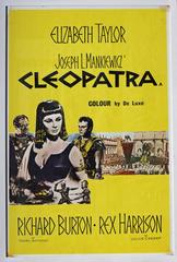 Original film poster of ‘Cleopatra’ starring Elizabeth Taylor and Richard Burton