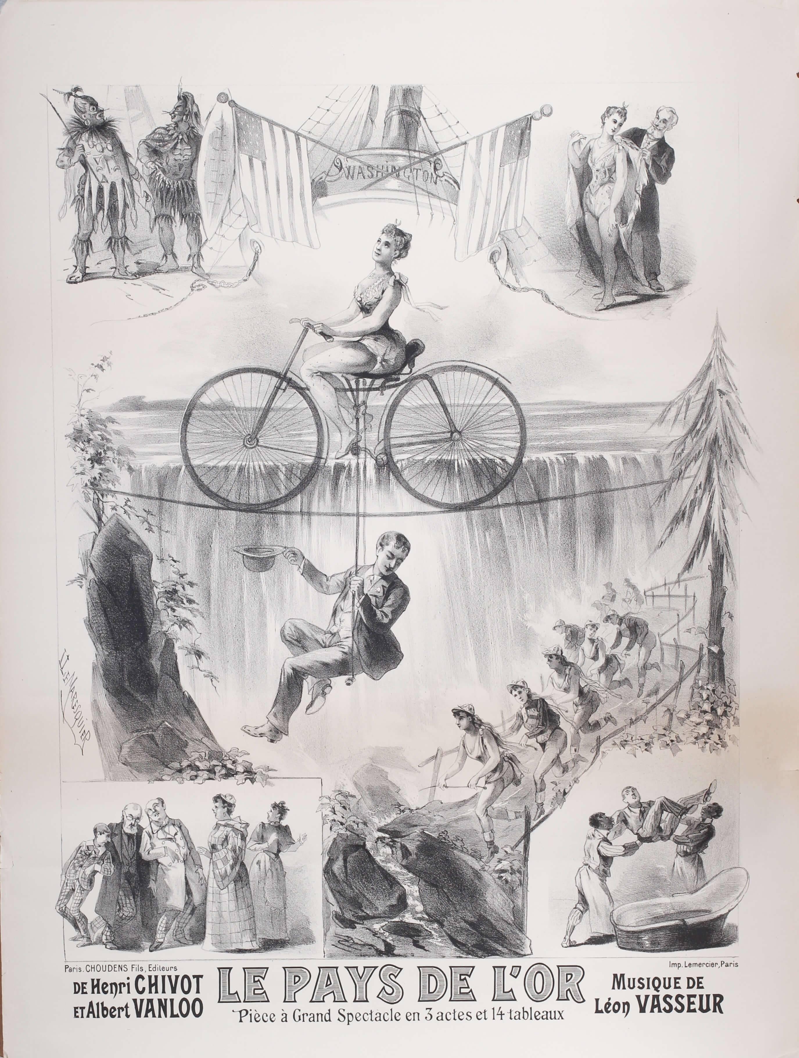 Unknown Figurative Print - Poster design for a musical play