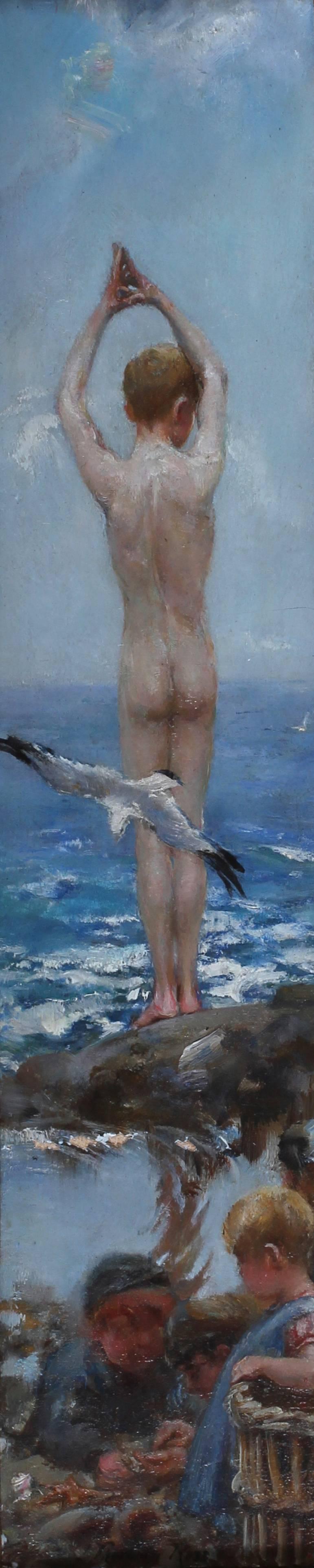 Joseph Thorburn Ross Nude Painting - The Diver