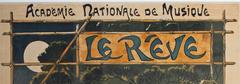 Affiche de théâtre française d'origine du début du 20e siècle représentant « Le Reve »