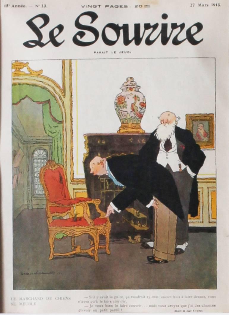 Set of 9 original magazine covers for the French Belle Epoque Publication ‘Le So 3