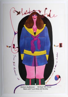 Vintage American Pop art artist, Richard Lindner exhibition poster