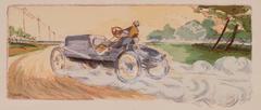 A framed lithograph from '10 ans de courses, les marques victorieuses 1897-1907'