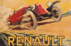 An original 1920's advertising poster for a type 45 Renault