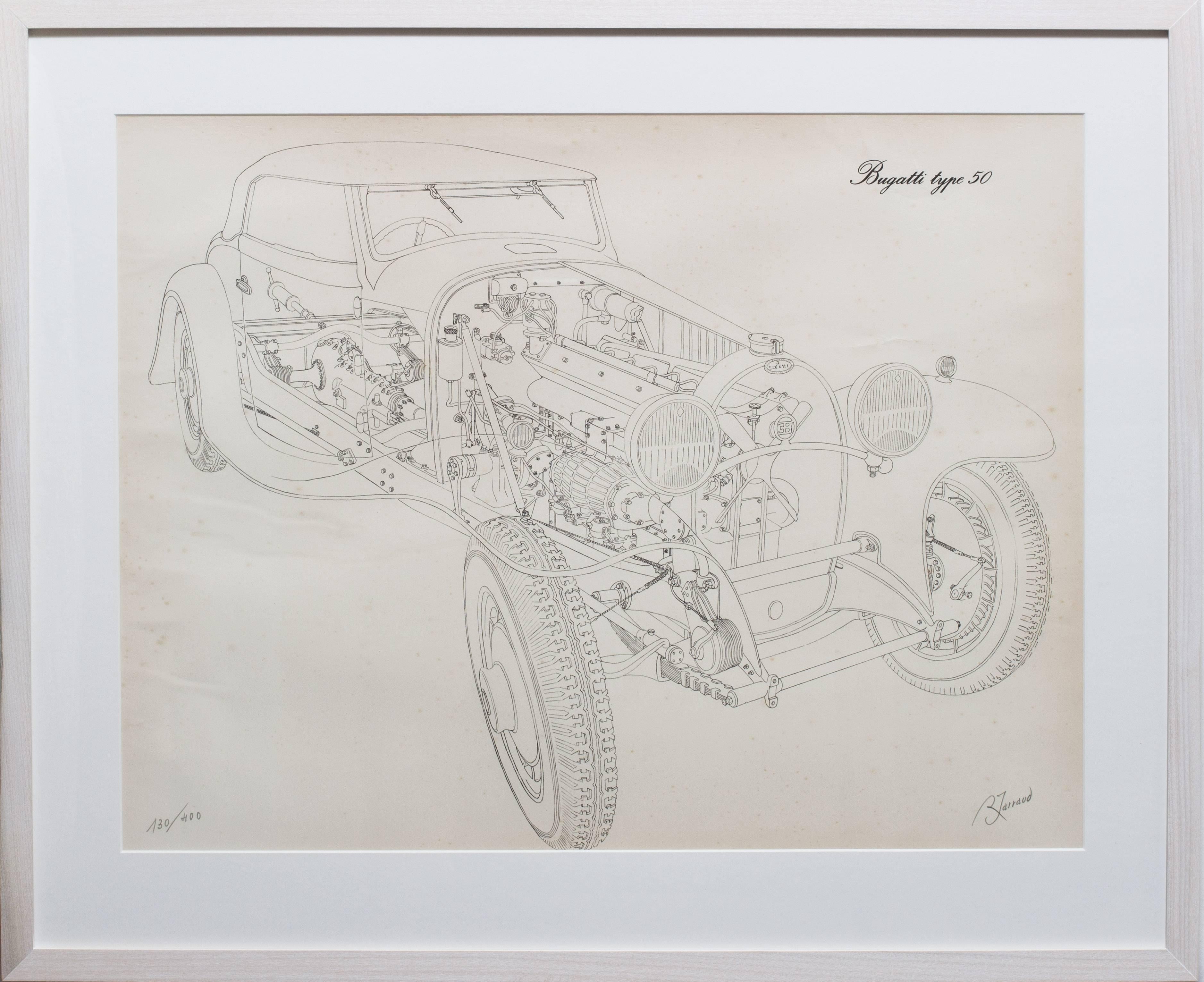 Robert Jerraud Print - Bugatti type 50