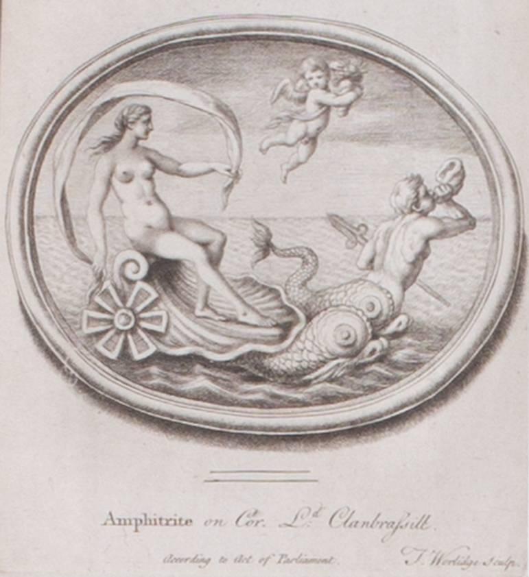 5 intaglio engravings with accompanying letter, 1765 from Mr Worlidge of Bath 1