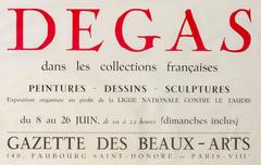 Original 1955 exhibition poster for Edgar Degas exhibition
