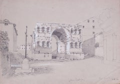 Antique Arch of Janus,  the Forum, Rome, Italy, 1842