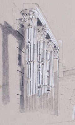 Study of pillar’s, possibly The Forum, Rome, 1842