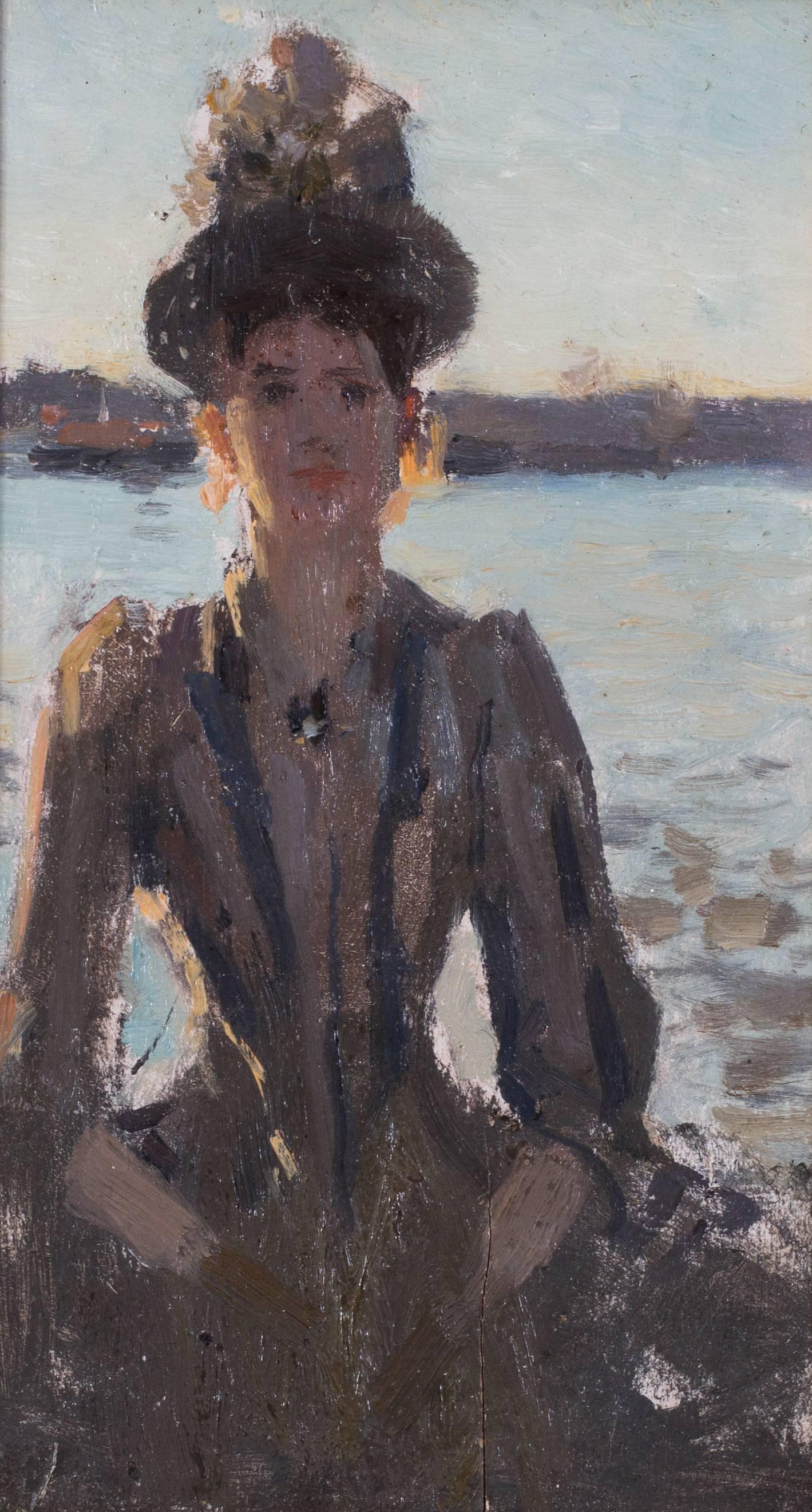 Albert Lynch Figurative Painting - Femme au chapeau