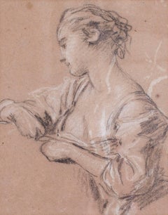 Paysanne en buste de profil