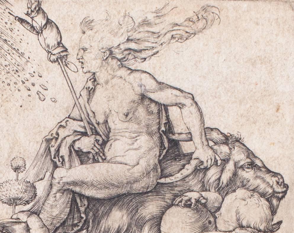 albrecht durer witch riding backwards