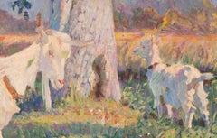 A pair of goats