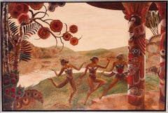 Muses dancing before a lake