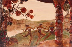 Muses dancing before a lake