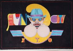 1970's New York original lithograph by Richard Lindner