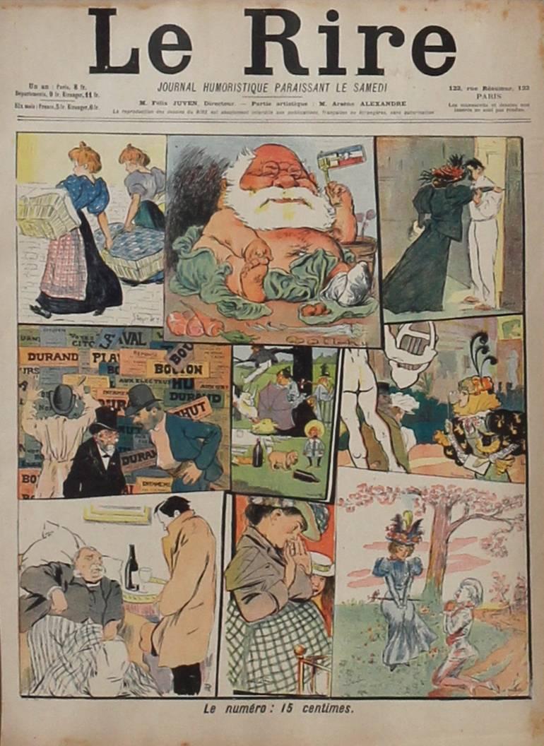 Set of 9 original magazine covers for the french belle epoque publication ‘Le Rire’, editions from mainly 1910 including an edition from 1901.
114.3 x 89.2cm. (including frame)
It would be extremely difficult to find another set like this with so