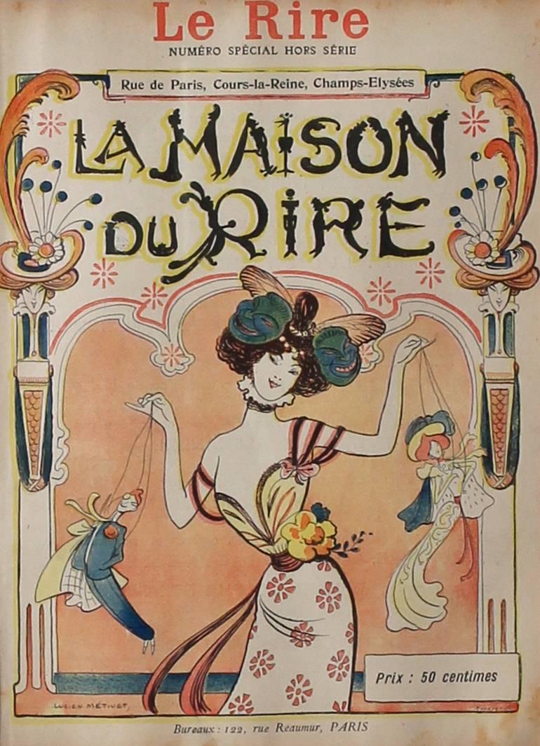 Set of 9 original magazine covers from the French publication 'Le Rire' 1