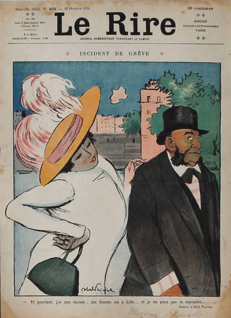 Set of 9 original magazine covers from the French publication 'Le Rire' 3