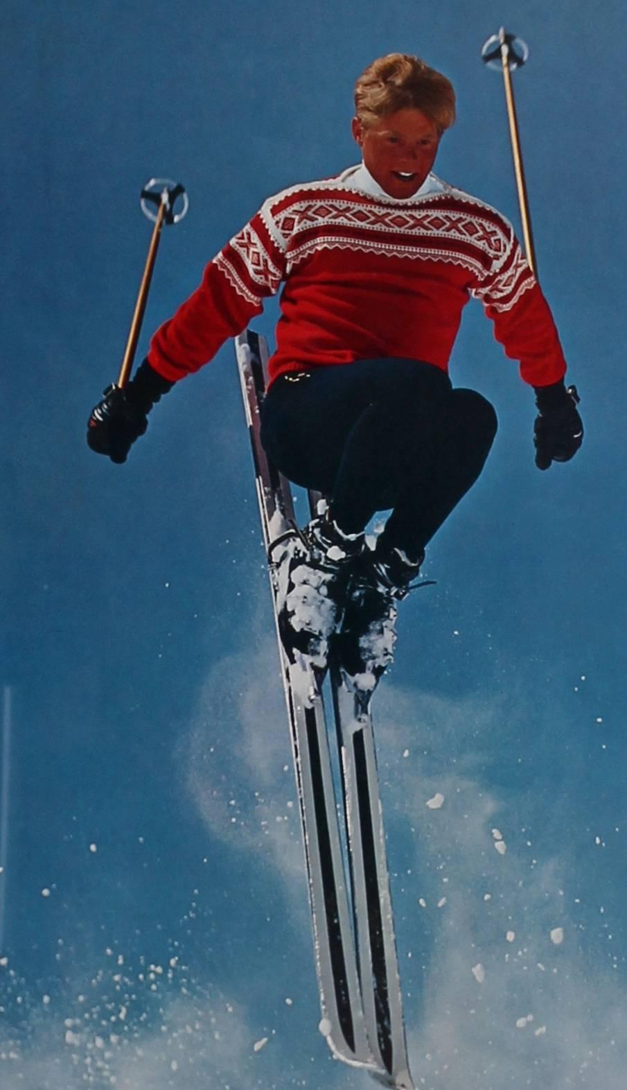 Original 1960's Californian skiing poster - Print by Unknown