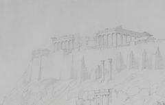 A pencil study of the Acropolis and the Temple of Jupiter, circa 1820 -1830