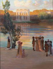 Antique Scene du Directoire devant le Temple de 
l
amour, Versailles