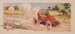 A framed lithograph from '10 ans de courses, les marques victorieuses 1897-1907'