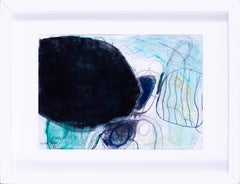 Abstract, mixed media on paper, by Philip Jones, British 20th Century