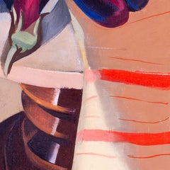 1949, French, still life painting 'Still life with aubergine, post impressionist
