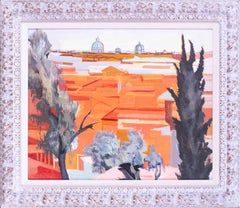 1965 French, 'The Rooftops of Rome' Post Impressionist