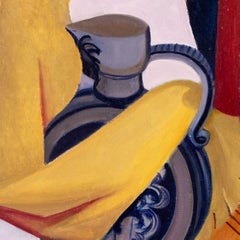 20th Century French, 'Still life with jug and mandolin' Post Impressionist