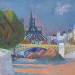 Post Impressionist seascape 'Notre-Dame de Paris' by Roger Derieux, 1948/49