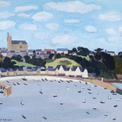 Französisches postimpressionistisches Gemälde aus dem 20. Jahrhundert mit der Ansicht von Cancale in der Bretagne, Frankreich