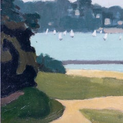French 20th Century Post Impressionist painting of Le Havre de Rotheneuf, France