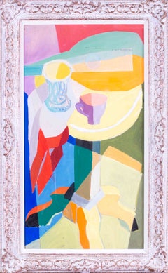 Nature morte, Marcel Mouly, milieu du XXe siècle, gouache, postimpressionniste